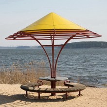 Tenevoj naves so skamej dlya plyazha www.GENBERG.by